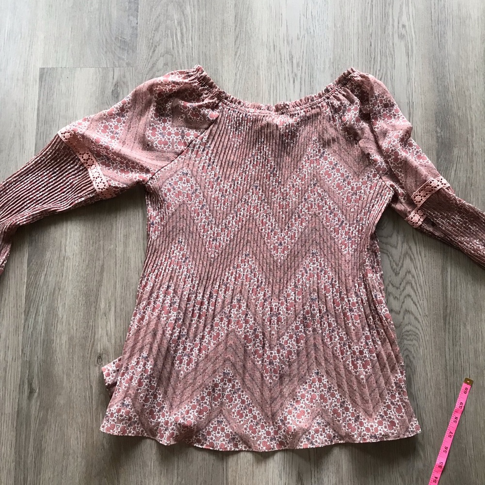 Knox Rose CottageCore Pleated Style Floral Long Sleeve Blouse Women’s Sz. M - Picture 6 of 9